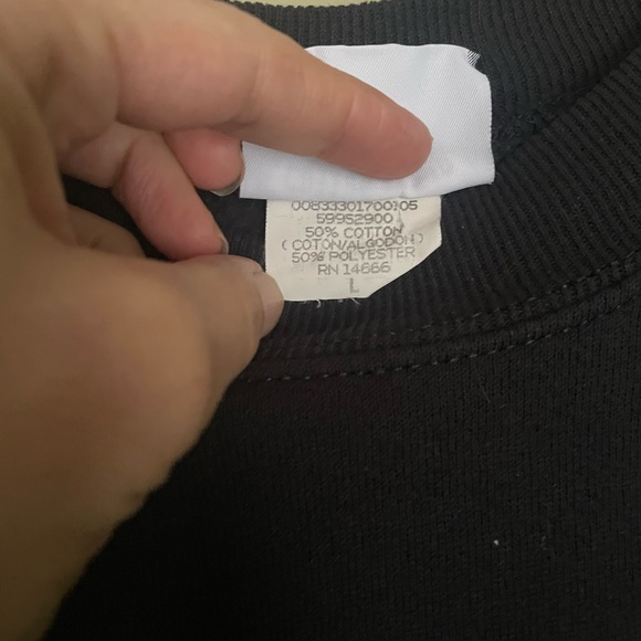 Rare VTG Lee Black Tiger Double sided Graphic Sweatshirt Sz L - Picture 4 of 7